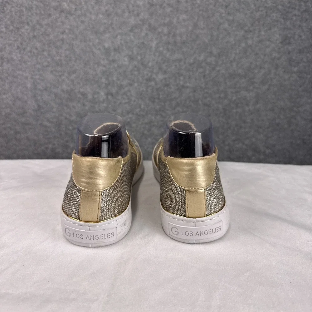 G by GUESS Sneakers GGGREDDA-T Size 10M Gold Glitter Metallic Slip On Shoes